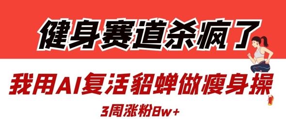 健身赛道杀疯了？我用AI复活貂蝉做瘦身操，3周涨粉8W-云创智库