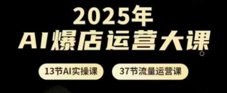 2025年AI爆店运营大课，13节AI实操课+37节流量运营课-云创智库