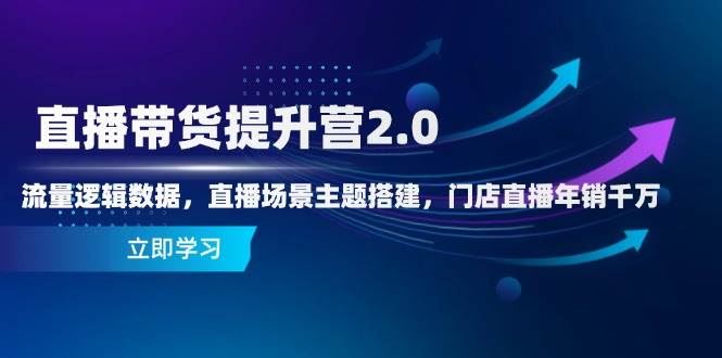 （14694期）直播带货提升营2.0：流量逻辑数据，直播场景主题搭建，门店直播年销千万-云创智库