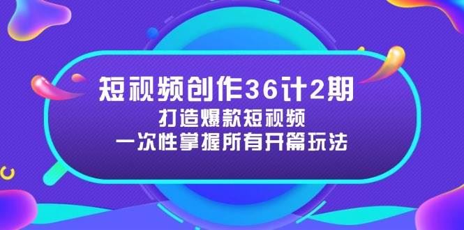 短视频创作36计2期：打造爆款短视频所需的各类开篇技巧，提升视频吸引力-云创智库