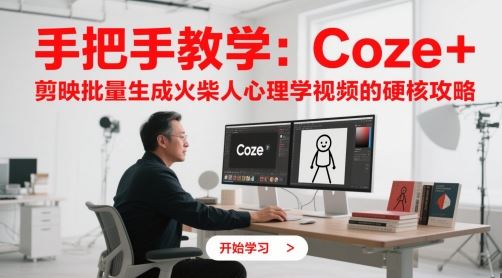 手把手教学：Coze + 剪映批量生成火柴人心理学视频的硬核攻略-云创智库