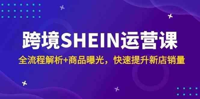 跨境SHEIN运营课，全流程解析+商品曝光，快速提升新店销量-云创智库