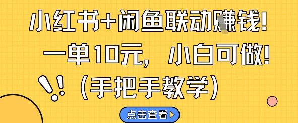 小红书+闲鱼联动挣钱，一单10元，小白可做-云创智库