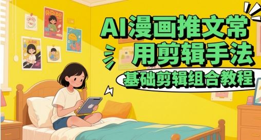AI漫画推文常用剪辑手法，基础剪辑组合教程-云创智库