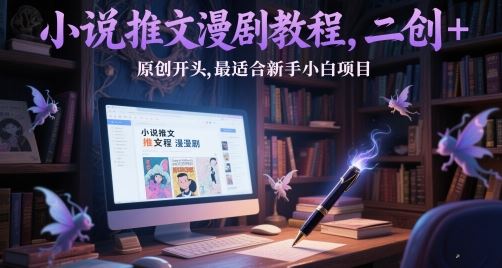 小说推文漫剧教程，二创+原创开头，最适合新手小白项目-云创智库