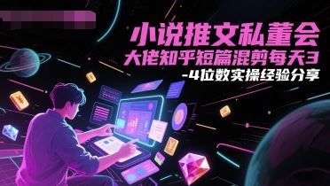 小说推文私董会大佬知乎短篇混剪每天3-4位数实操经验分享-云创智库