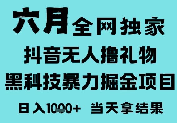 25年6月高爆抖音无人直播最新撸音浪掘金项目，门槛低小白可做，无脑日入1k，可矩阵放大【揭秘】-云创智库