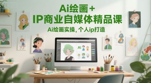Ai绘画+IP商业自媒体精品课，Ai绘画实操，个人ip打造-云创智库