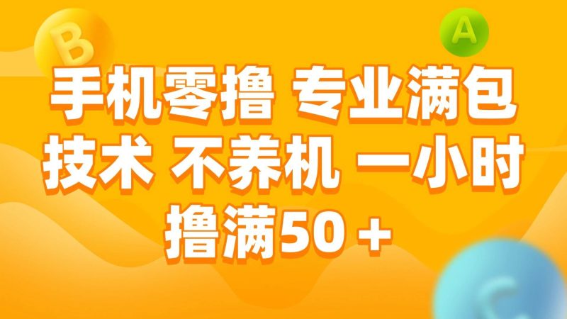 （15059期）手机零撸 专业满包技术 不养机 一小时撸满50+-云创智库
