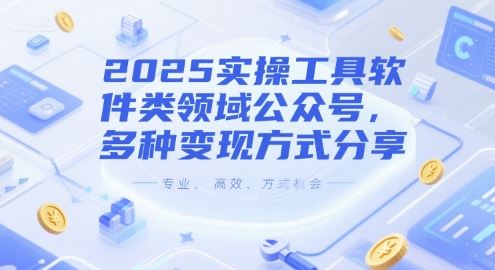2025实操工具软件类领域公众号，多种变现方式分享-云创智库