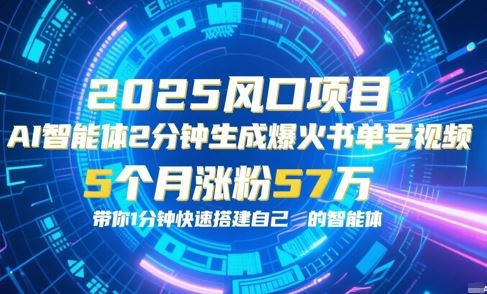 AI智能体2分钟一键生成爆火书单号原创视频，5个月涨粉57w，带你零代码1分钟搭建智能体-云创智库