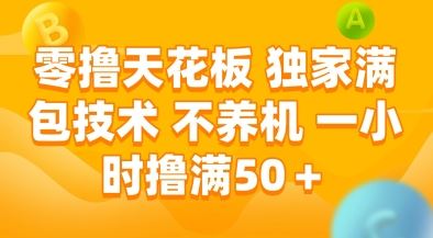 零撸天花板，独家满包技术，不用养机，一小时撸满50+，收益稳定【揭秘】-云创智库