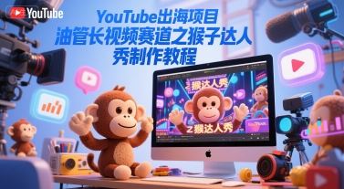 YouTube出海项目，油管长视频赛道之猴子达人秀制作教程-云创智库