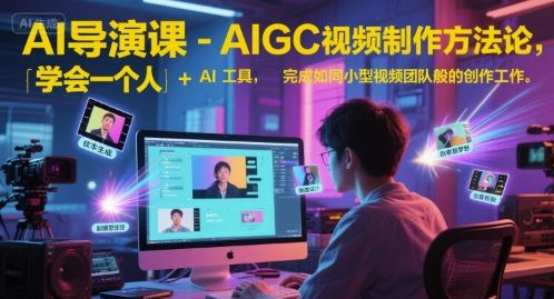 AI导演课-AIGC视频制作方法论，学会一个人+AI工具，完成如同小型视频团队般的创作工作，实现导演梦-云创智库