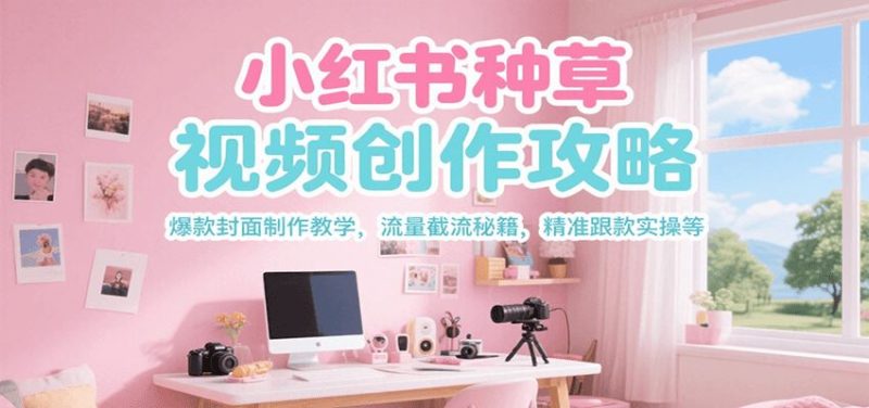 小红书种草视频创作攻略，爆款封面制作教学 ，流量截流秘籍 ，精准跟款实操等-云创智库
