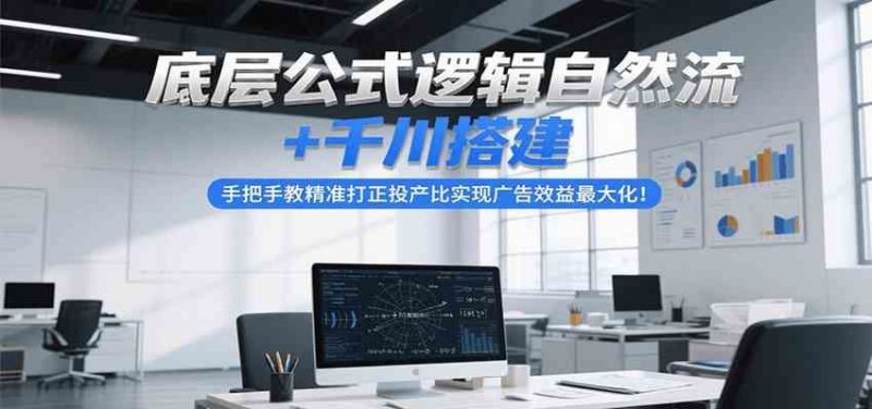 底层公式逻辑自然流+千川搭建，手把手教精准打正投产比实现广告效益最大化！-云创智库