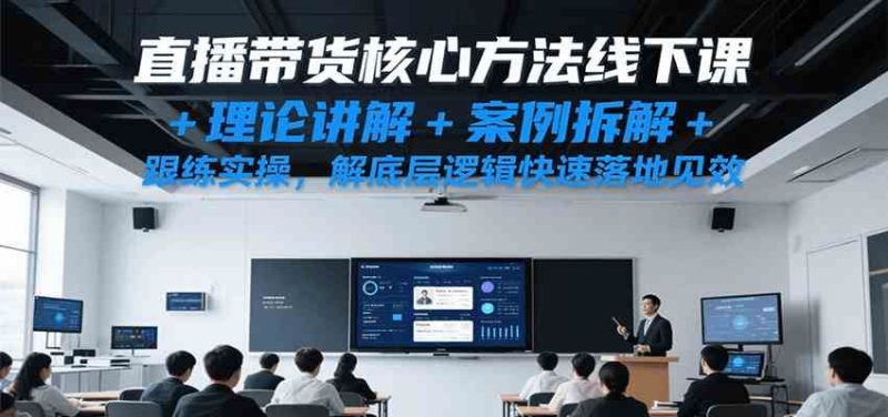 直播带货核心方法线下课，理论讲解+案例拆解+跟练实操，解底层逻辑快速落地见效-云创智库