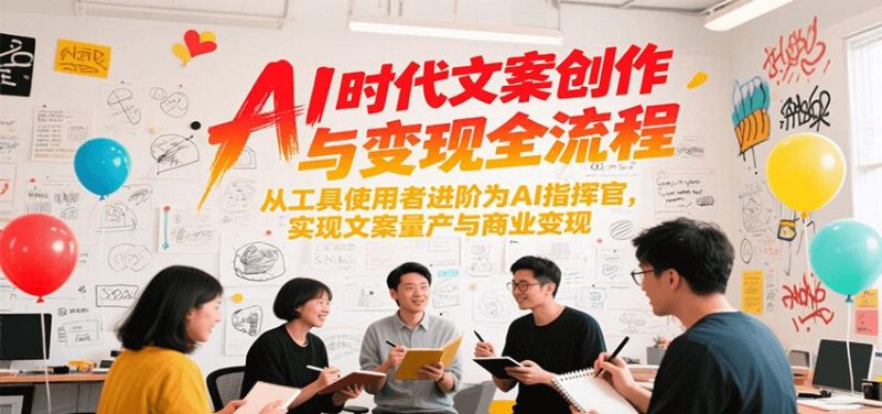 AI时代文案创作与变现全流程，从工具使用者进阶为AI指挥官，实现文案量产与商业变现-云创智库