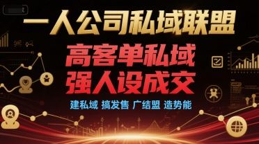 一人公司私域联盟，高客单私域，强人设成交，建私域 搞发售 广结盟 造势能-云创智库
