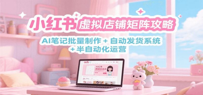 小红书虚拟店铺矩阵攻略：AI笔记批量制作 + 自动发货系统 + 半自动化运营-云创智库