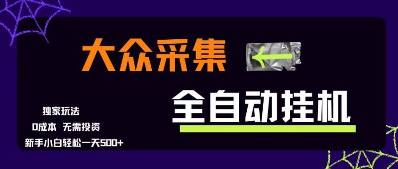 （15348期）大众采集全自动玩法，新手小白轻松一天500+，操作简单零成本-云创智库