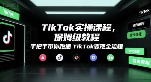 TikTok实操课程，保姆级教程，手把手带你跑通TikTok变现全流程-云创智库