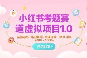（15387期）虚拟电商全攻略2.0，开店选品实操流程，账号定位、货源发布、笔记发布技巧-云创智库
