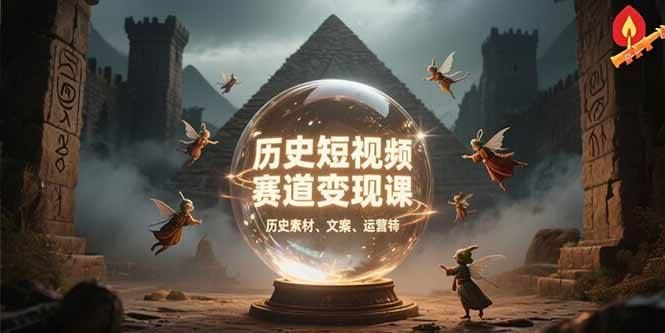 （15386期）历史短视频赛道变现课，百集素材库应用，文案剪辑技巧，账号运营全案-云创智库