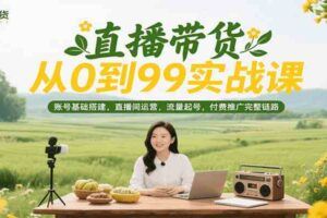 直播流量起号实战课，快速掌握抖音直播逻辑，高效启动商家自播-云创智库