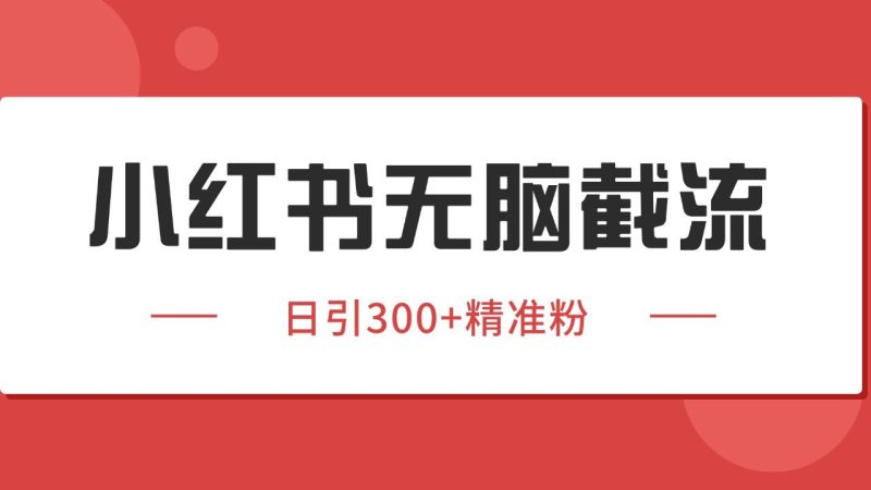小红书截流同行客源，独家野路子获客玩法 日引200+暴力获客-云创智库