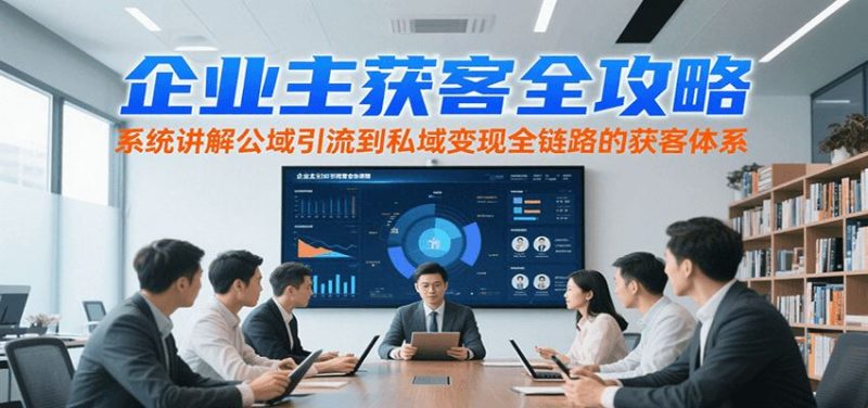 企业主获客全攻略，系统讲解公域引流到私域变现全链路的获客体系-云创智库