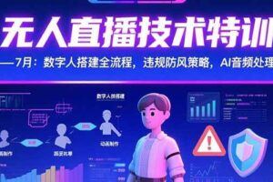 （15452期）抖音无人直播全流程实战指南：快速搭建合规直播间，24小时自动化带货变现-云创智库