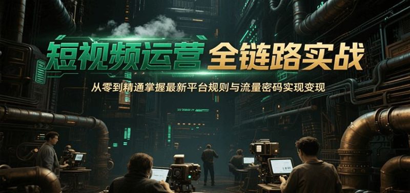 短视频运营全链路实战，从零到精通掌握最新平台规则与流量密码实现变现-云创智库