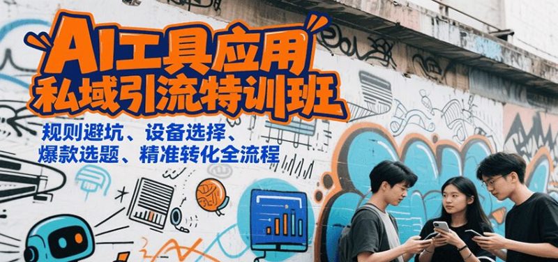 AI工具应用私域引流特训班，规则避坑、设备选择、爆款选题、精准转化全流程-云创智库