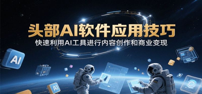 头部AI软件应用技巧，快速利用AI工具进行内容创作和商业变现-云创智库