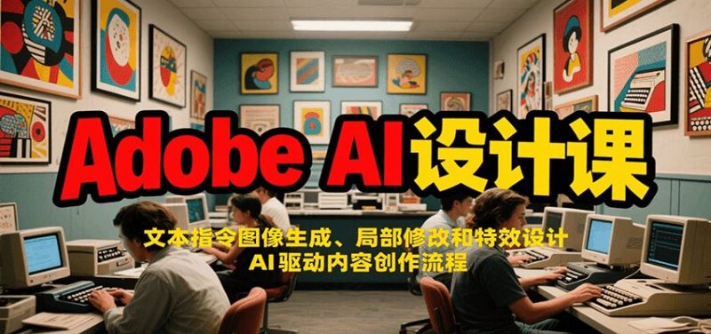 Adobe AI设计课：文本指令图像生成、局部修改和特效设计，AI驱动内容创作流程-云创智库