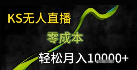 KS无人直播25年最新玩法，只需一部手机，轻松月入1W+【揭秘】-云创智库