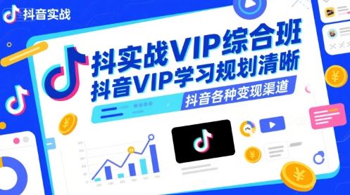抖音实战VIP综合班，抖音VIP学习规划请晰抖音各种变现渠道-云创智库