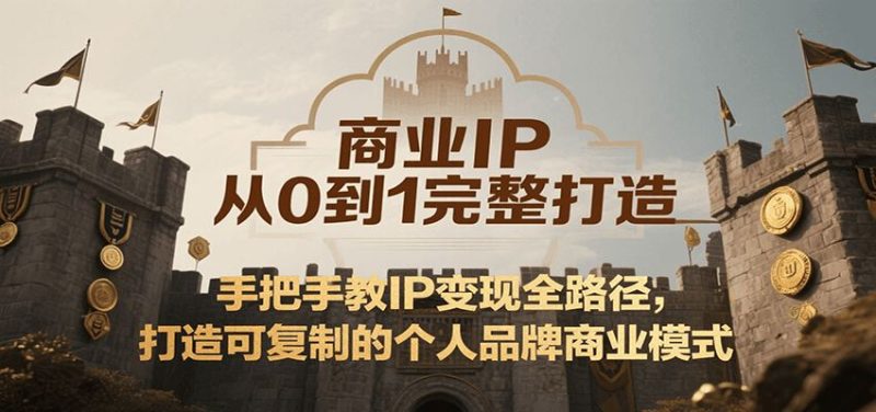 商业IP从0到1完整打造，手把手教IP变现全路径，打造可复制的个人品牌商业模式-云创智库
