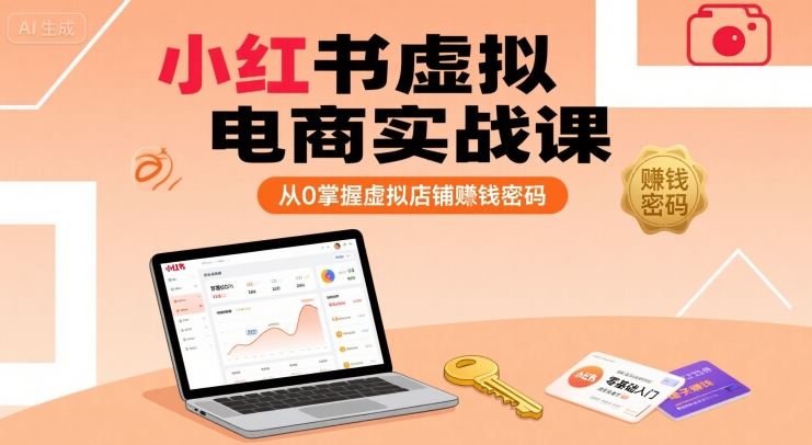 小红书虚拟电商实战课，从0掌握虚拟店铺賺钱密码-云创智库