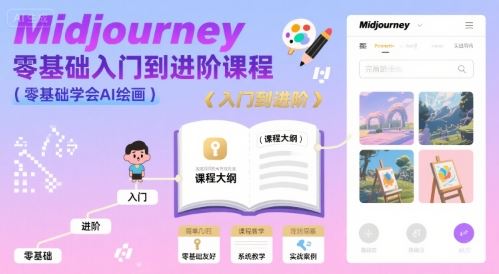 midjourney零基础入门到进阶课程，零基础学会AI绘画-云创智库