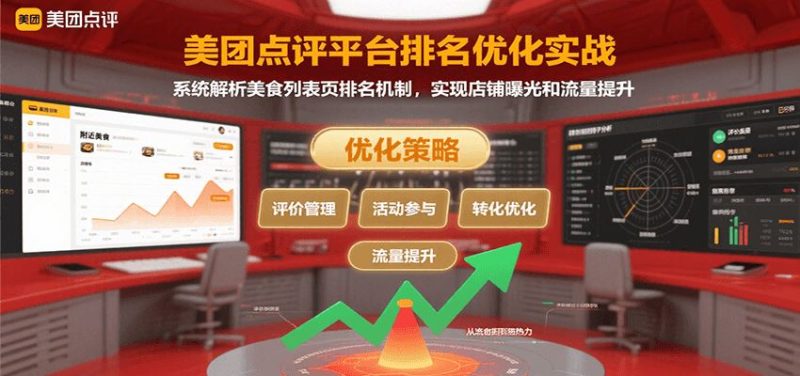 美团点评平台排名优化实战，系统解析美食列表页排名机制，实现店铺曝光和流量提升-云创智库