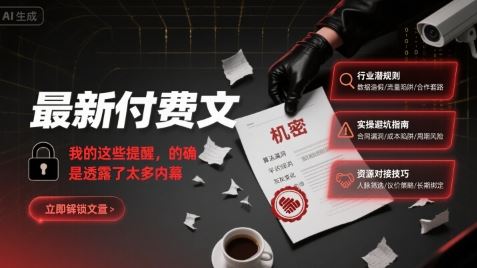 最新付费文：我的这些提醒，的确是透露了太多内幕-云创智库