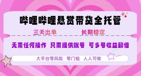 2025年B站风口带货项目 仅需提供账号 全程托管 轻松月入1w+-云创智库