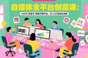 （15668期）独立自媒体运营的全流程，从平台认知、账号定位、内容创作到商业变现-云创智库