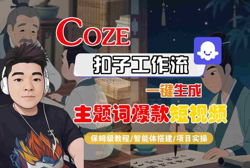COZE扣子工作流一键生成主题词爆款短视频，保姆级教程-智能体搭建-项目实操-云创智库
