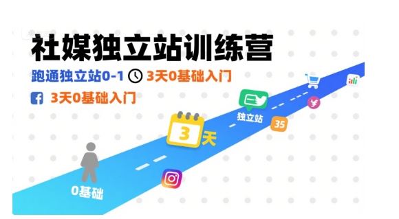社媒独立站训练营，跑通独立站0-1，3天0基础入门-云创智库