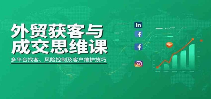 外贸获客与成交思维课：多平台找客、风险控制及客户维护技巧-云创智库