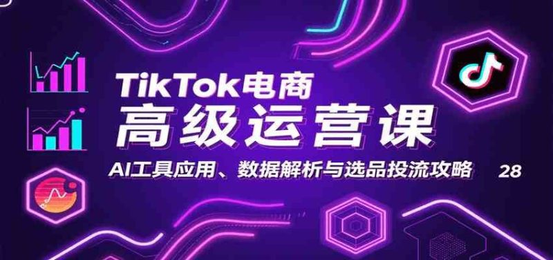 TikTok电商高级运营课：AI工具应用、数据解析与选品投流攻略-云创智库
