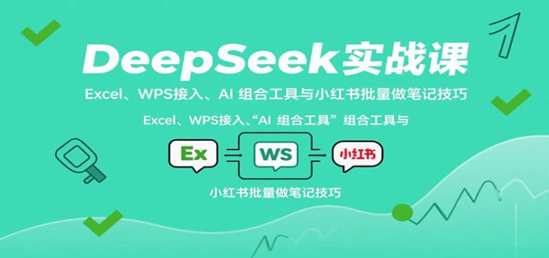 DeepSeek实战课：Excel、WPS接入、AI 组合工具与小红书批量做笔记技巧-云创智库